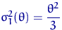 $\sigma^2_1(\theta)=\dfrac{\theta^2}{3}$