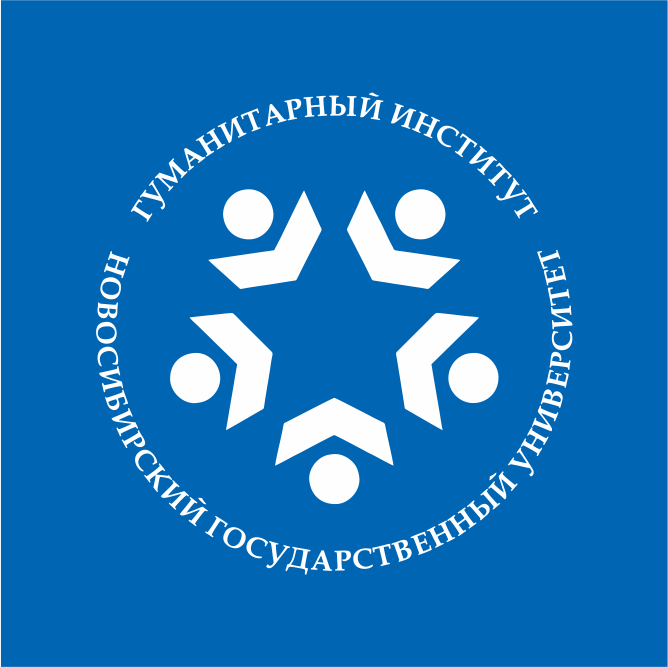 Логотип круглый белый на синем